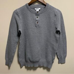 William Rast Grey Waffle Knit Henley Long Sleeve Shirt Men’s Size Small